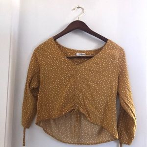 Women’s Tillys Social Gypsy mustard dot blouse